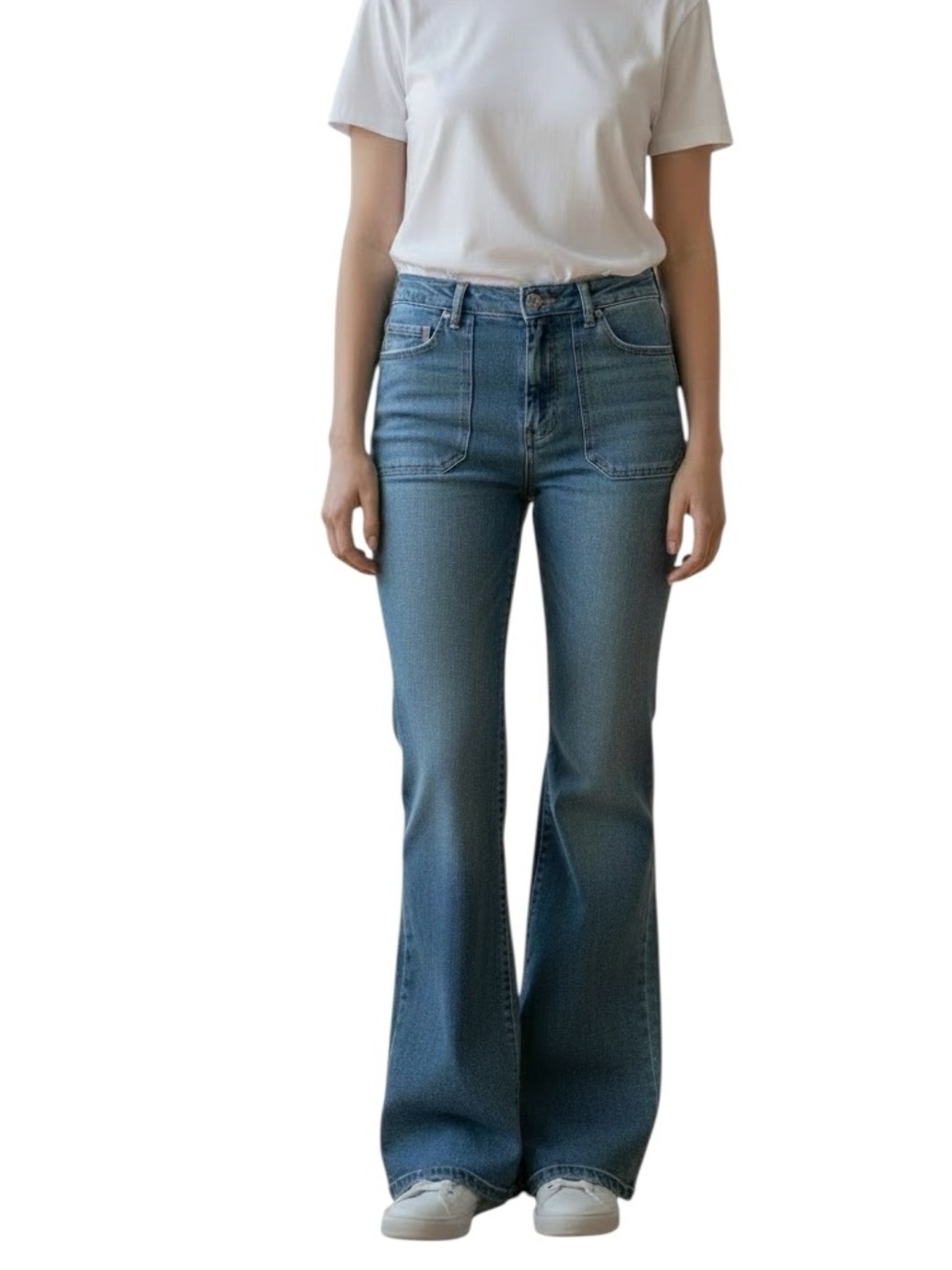 NWT CELL HIGH-RISE SKINNY FLARE JEANS